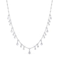 Diamonfire Multi Drop Zirconia Necklace – Triple Plated Sterling Silver