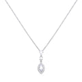 Diamonfire Marquise and Pave Zirconia Necklace | Triple Plated Silver