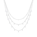 Diamonfire Triple Row Zirconia Necklace | Sterling Silver Jewellery