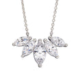 Gecko Jewellery Sterling Silver Multi Marquise Cubic Zirconia Necklace
