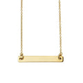 Gecko Jewellery Gold Plated Engravable Bar Necklace – 41-50cm Chain