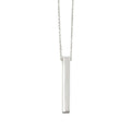 Gecko Jewellery Sterling Silver Engravable Vertical Bar Necklace