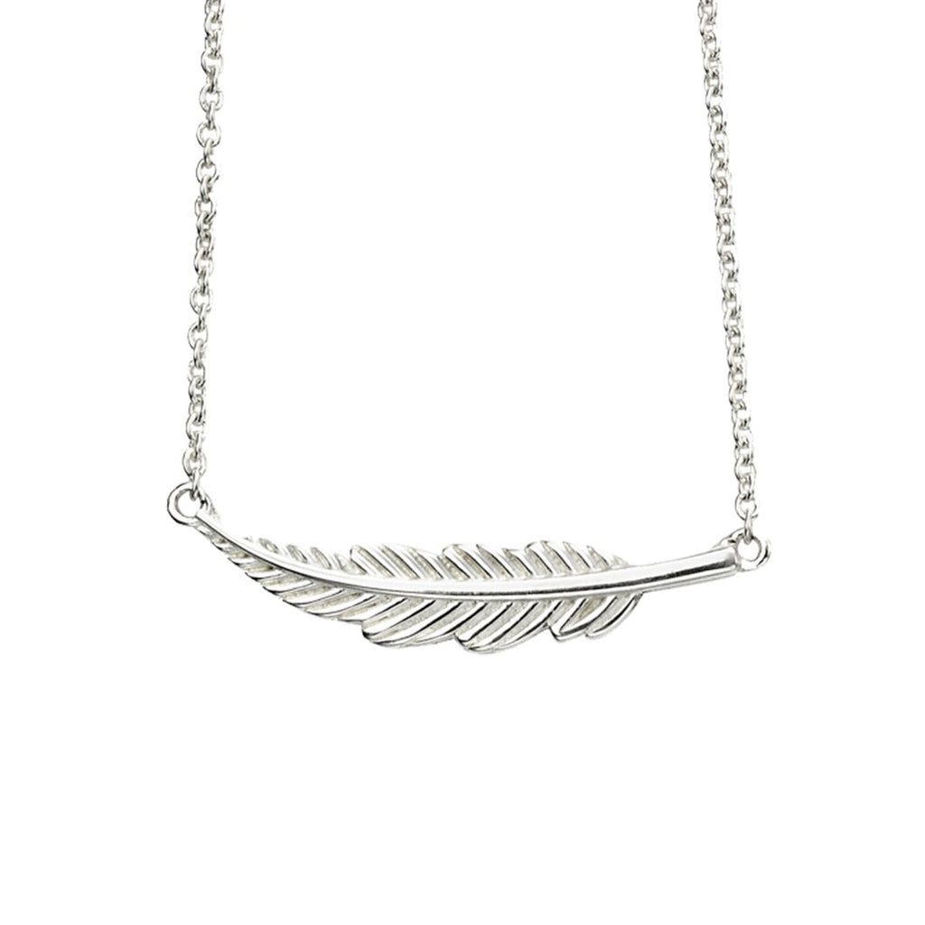 Sterling Silver Small Feather Necklace – Gecko Jewellery Retail
