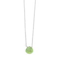 Green Chalcedony Teardrop Necklace in Sterling Silver | Gecko Jewellery