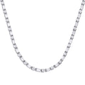 Diamonfire Baguette and Round Zirconia Necklace in Sterling Silver