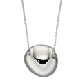 Gecko Jewellery Organic Pebble Necklace – Polished Silver Pendant