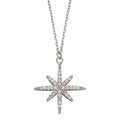 Gecko Jewellery Starburst Necklace – Sterling Silver Cubic Zirconia