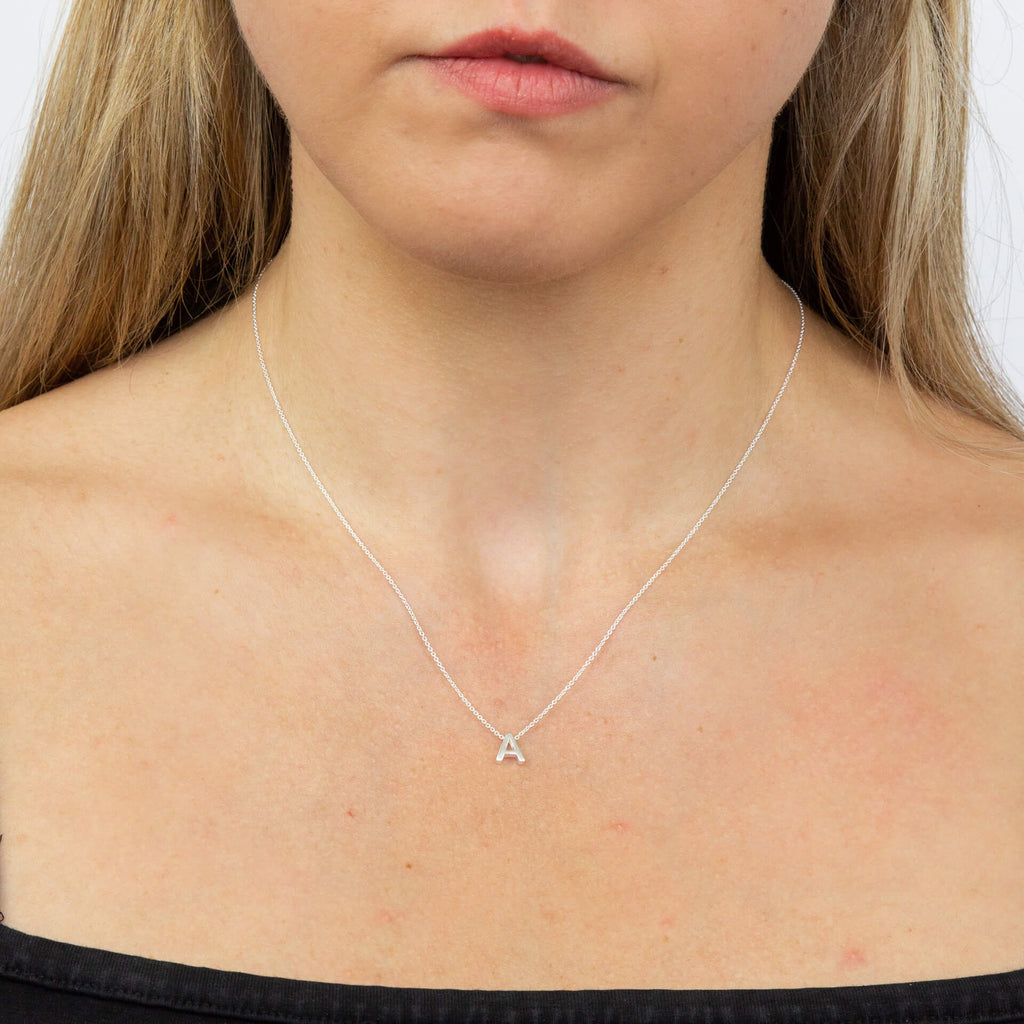 Gecko Jewellery Sterling Silver Initial Necklace - Personalised Gift