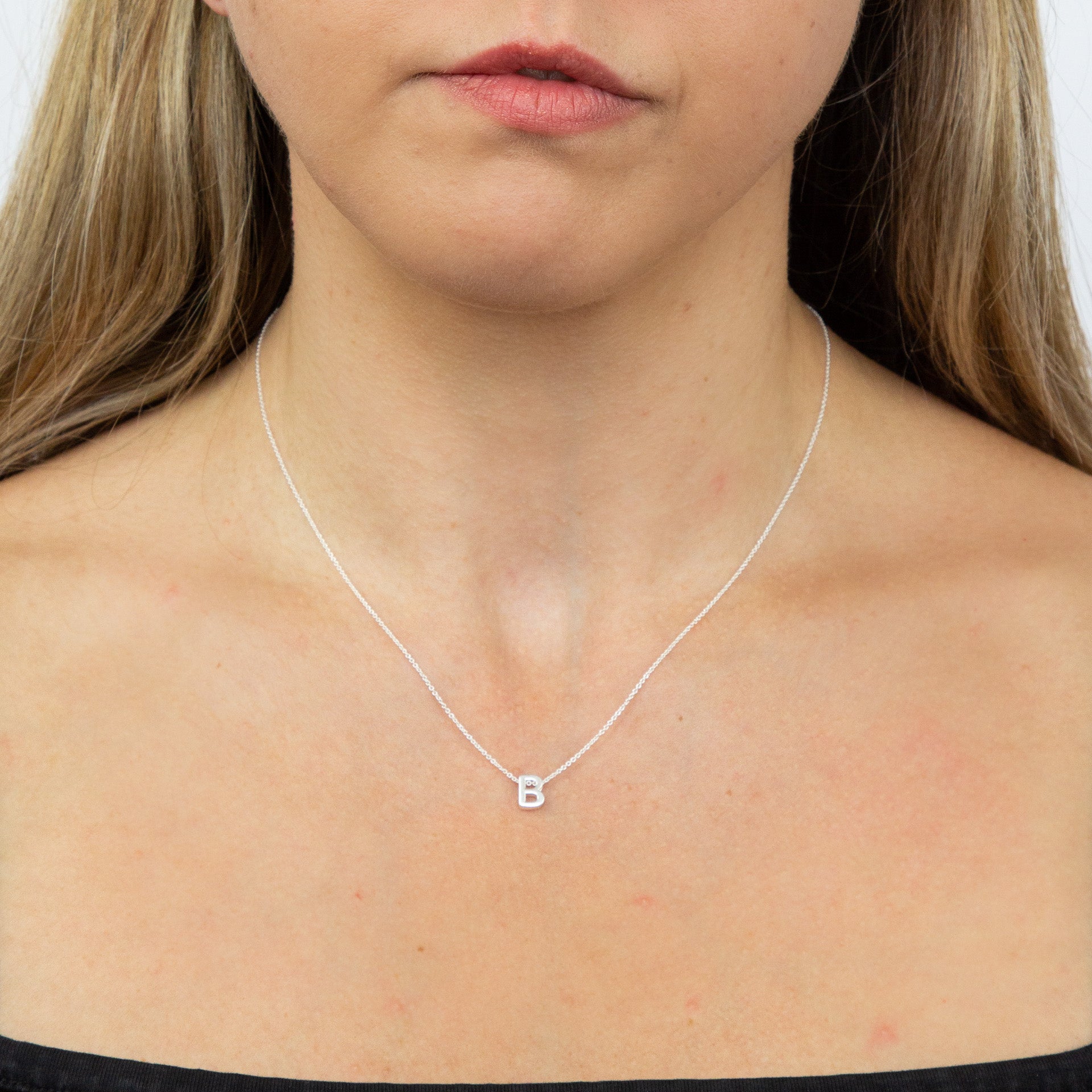 Gecko Jewellery Sterling Silver Initial Necklace - Personalised Gift
