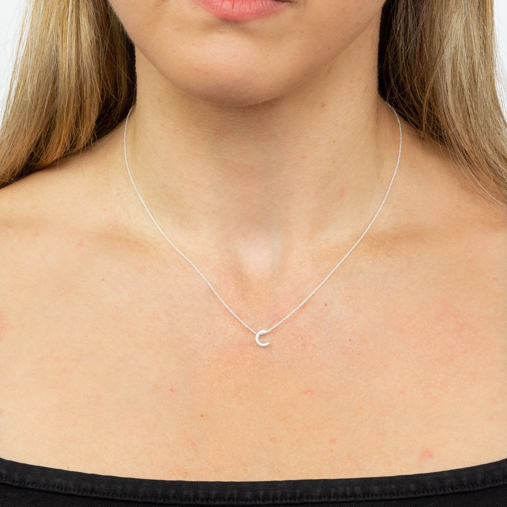 Gecko Jewellery Sterling Silver Initial Necklace - Personalised Gift