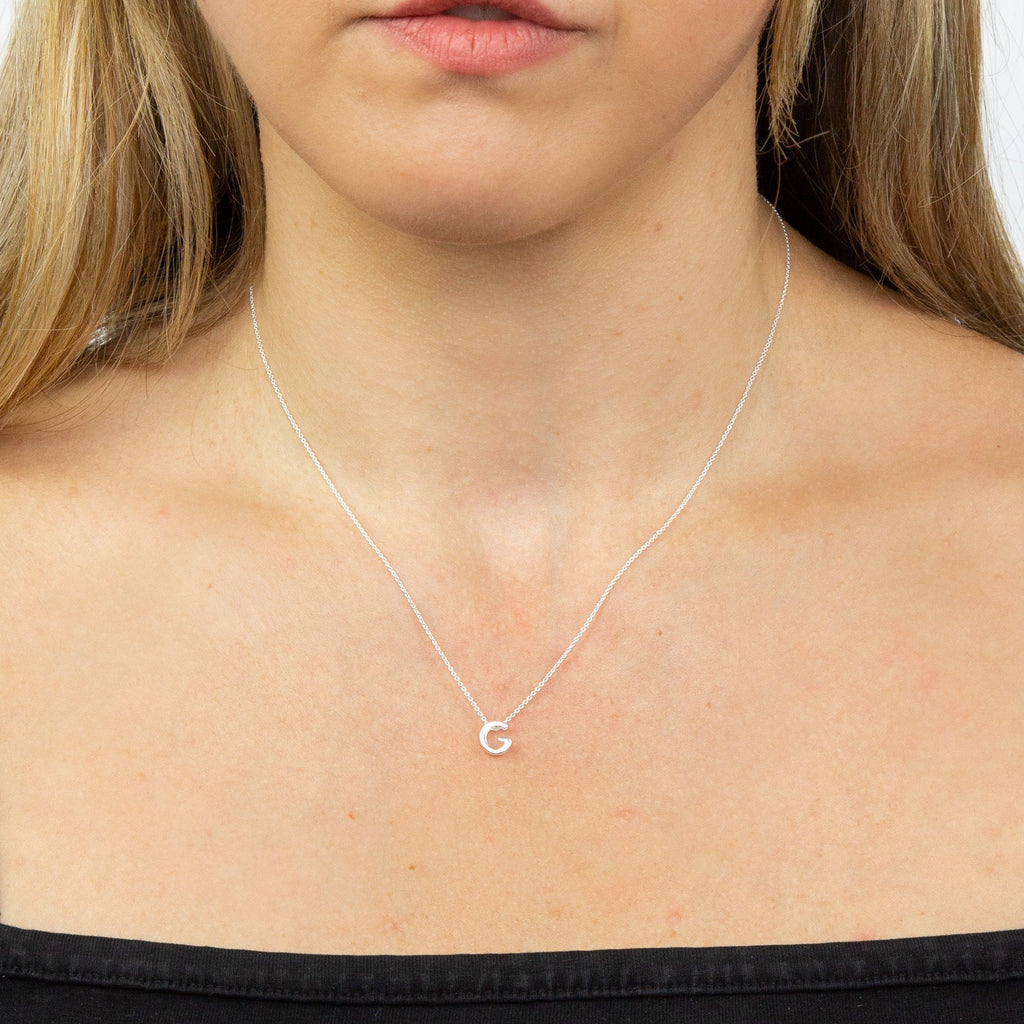 Gecko Jewellery Sterling Silver Initial Necklace - Personalised Gift