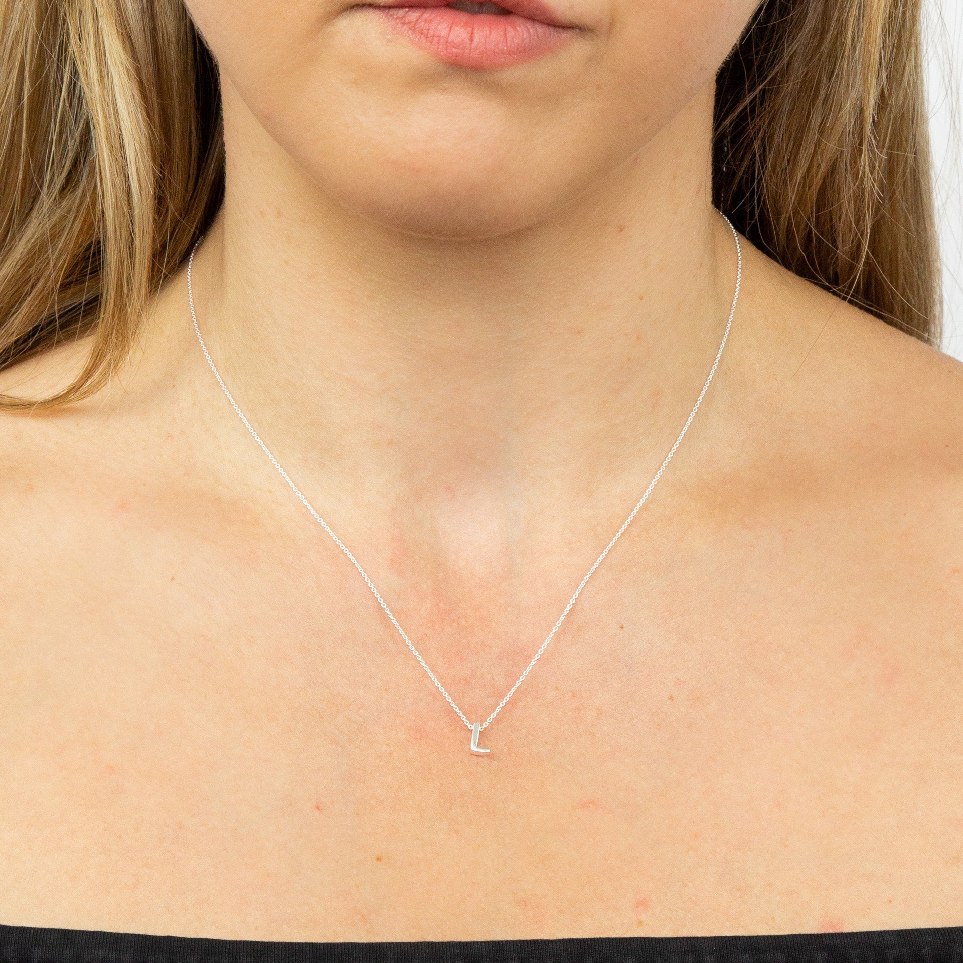 Gecko Jewellery Sterling Silver Initial Necklace - Personalised Gift