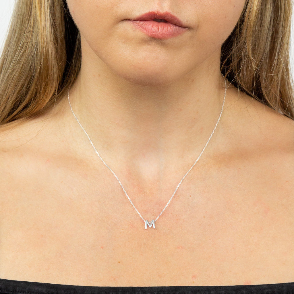 Gecko Jewellery Sterling Silver Initial Necklace - Personalised Gift
