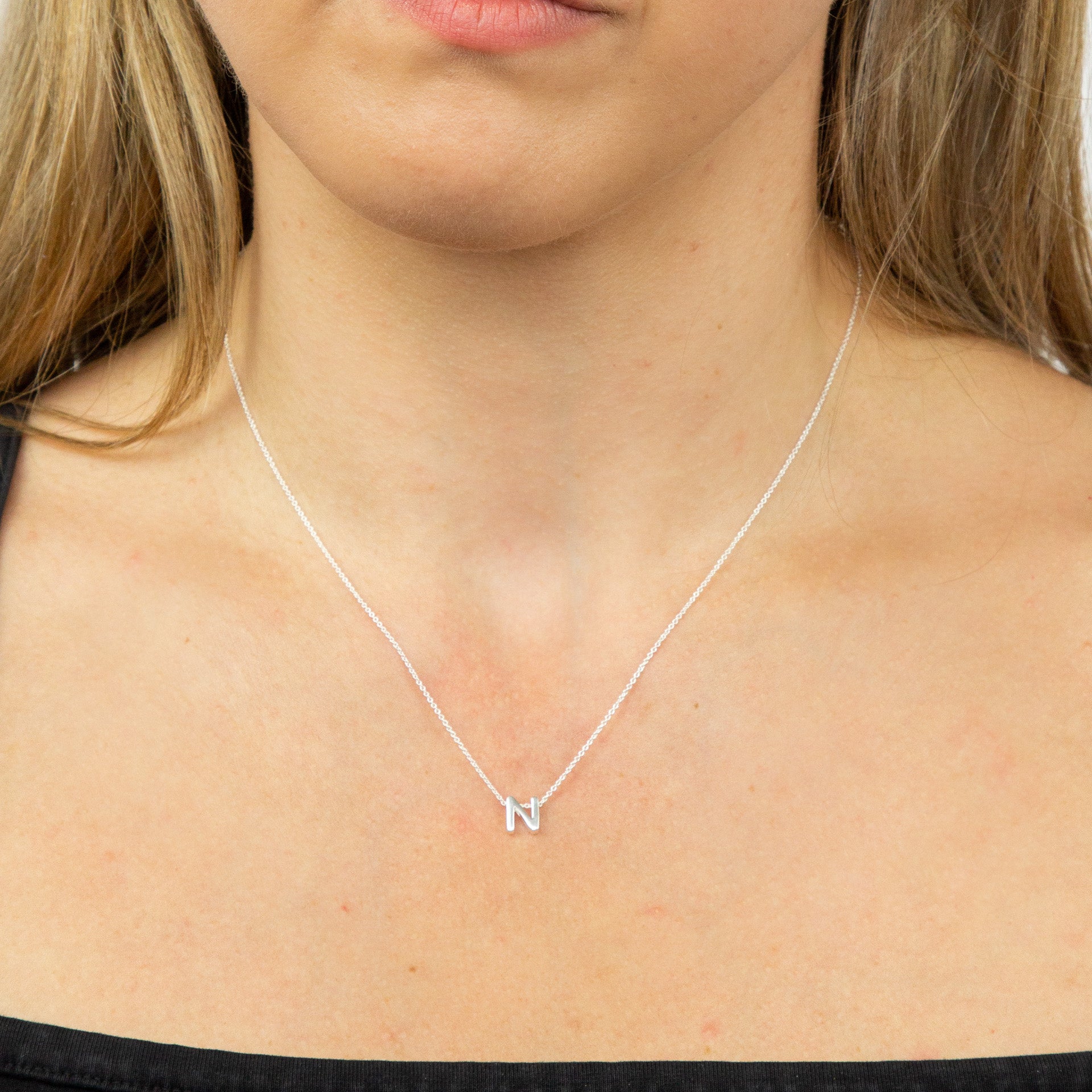 Gecko Jewellery Sterling Silver Initial Necklace - Personalised Gift