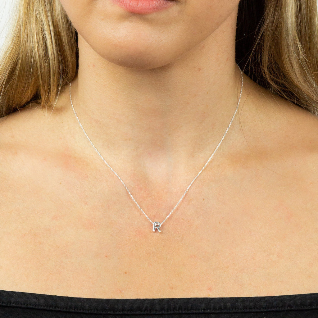 Gecko Jewellery Sterling Silver Initial Necklace - Personalised Gift