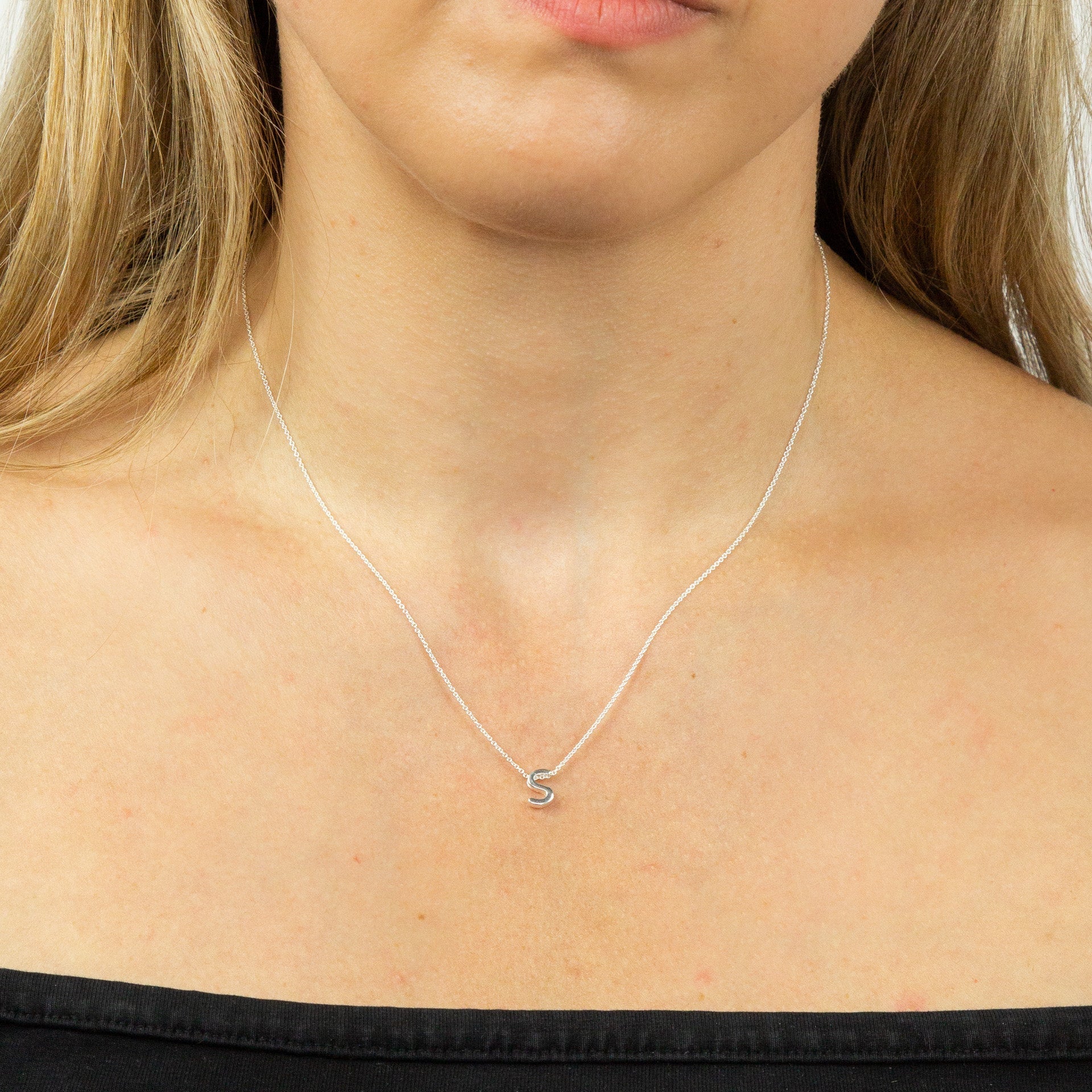 Gecko Jewellery Sterling Silver Initial Necklace - Personalised Gift