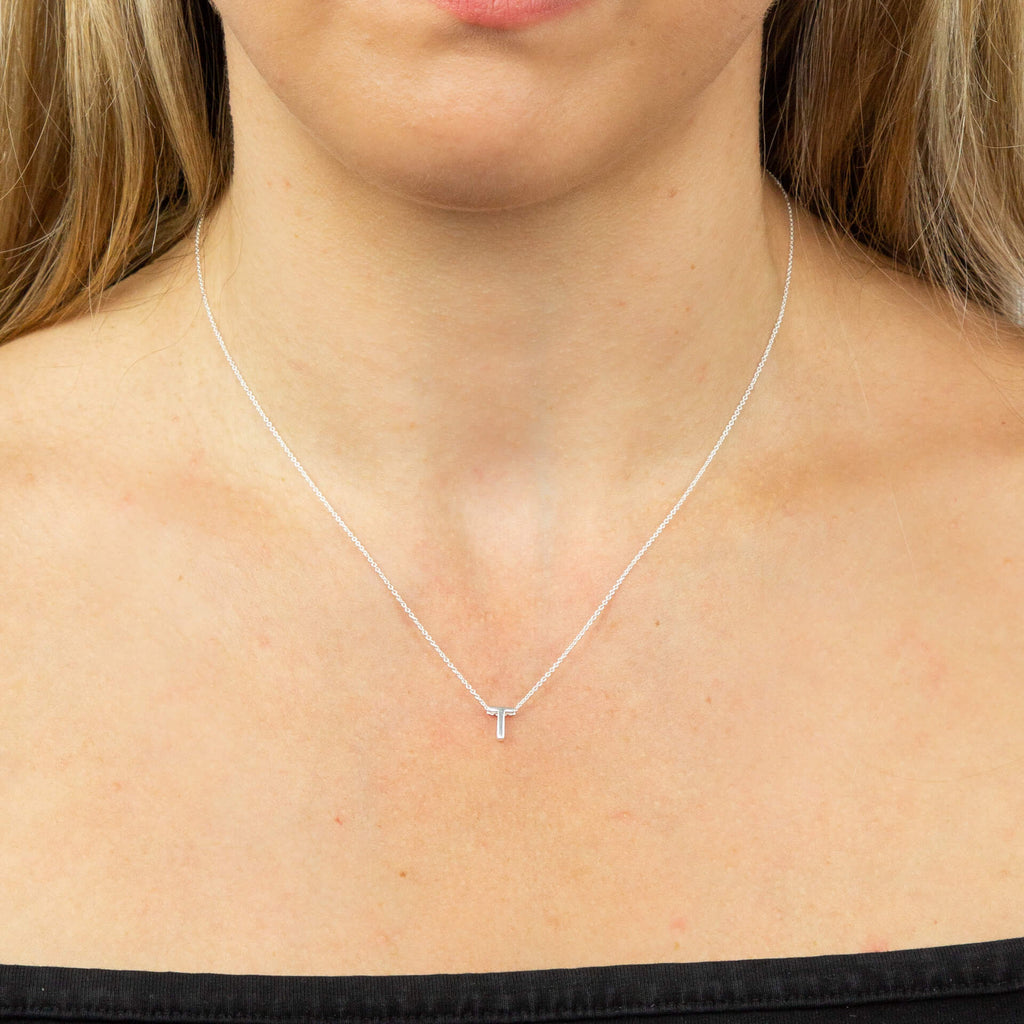 Gecko Jewellery Sterling Silver Initial Necklace - Personalised Gift