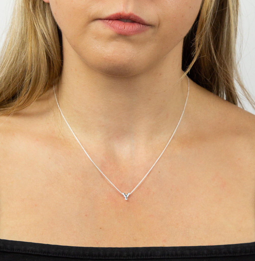 Gecko Jewellery Sterling Silver Initial Necklace - Personalised Gift
