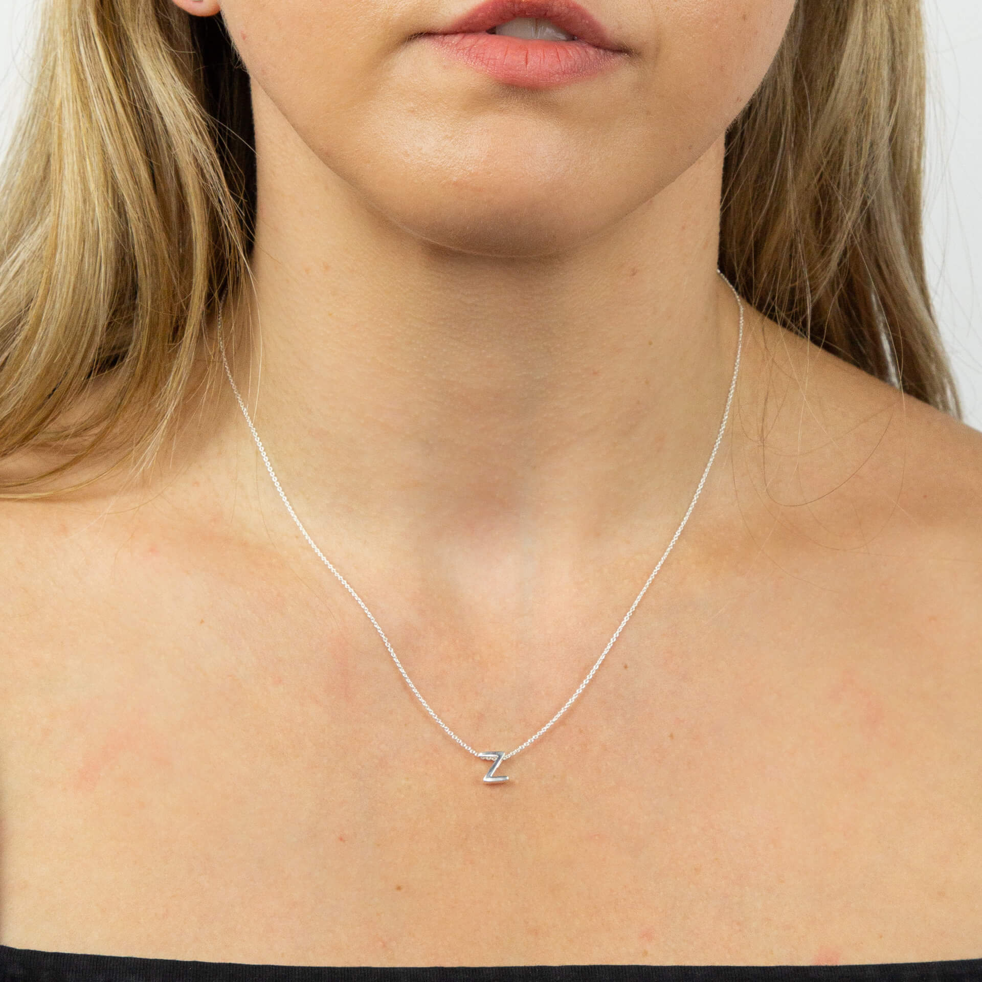 Gecko Jewellery Sterling Silver Initial Necklace - Personalised Gift