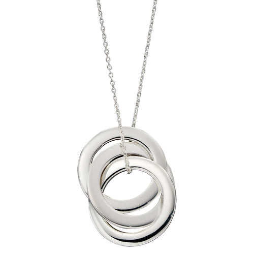 Gecko Jewellery – Triple Interlinked Circles Necklace in Sterling Silver