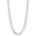 Gecko Jewellery Sterling Silver Diamond Cut Curb Chain Necklace – 56cm