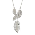 Gecko Jewellery Sterling Silver Multi Leaf Drop Necklace | 40-45cm