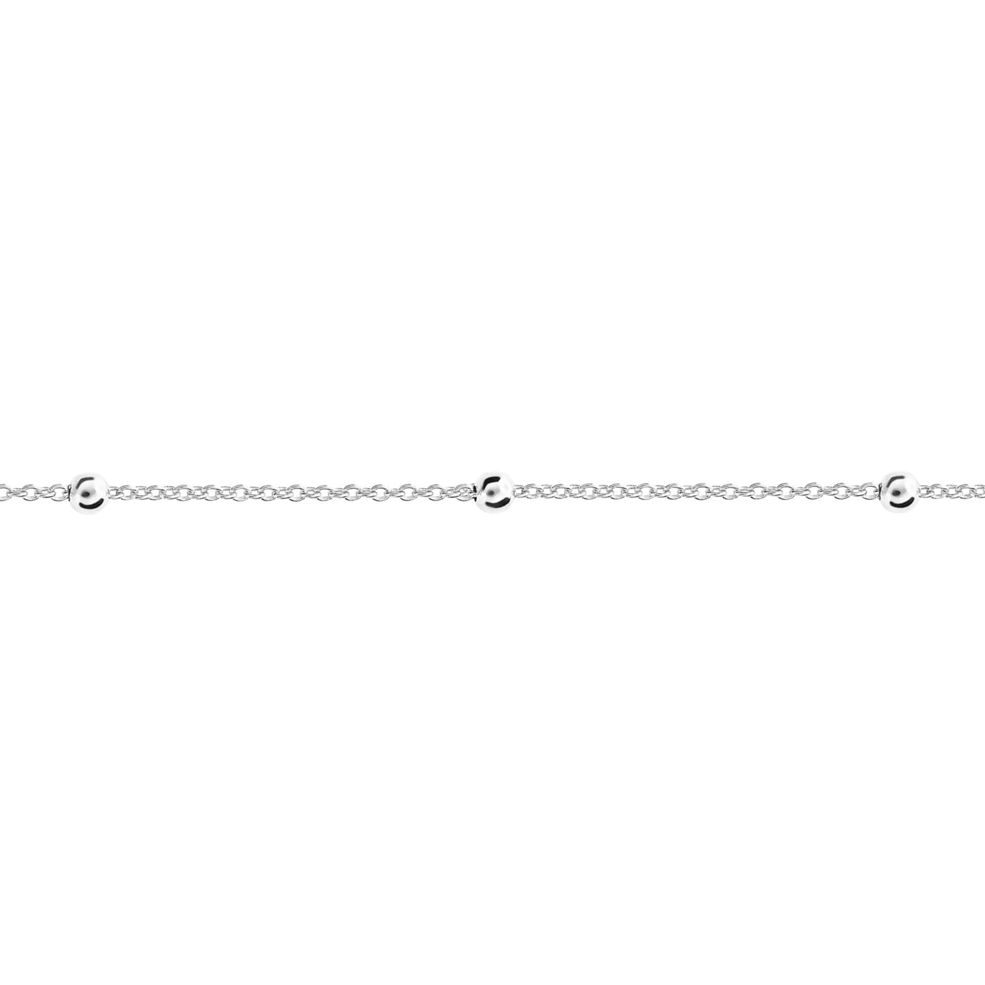 Gecko Jewellery Sterling Silver Fine Trace and Ball Chain – 41-46cm