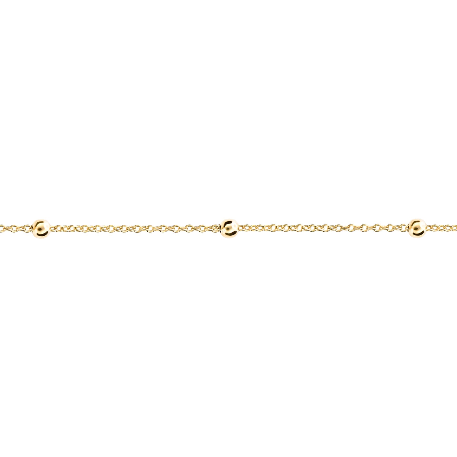 Gecko Jewellery Sterling Silver Fine Trace and Ball Chain – 41-46cm