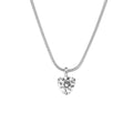 Gecko Jewellery Three Claw Snake Chain Necklace with Zirconia – 45cm