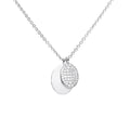 Gecko Jewellery Engravable Tag Necklace with Pave Zirconia – 45cm