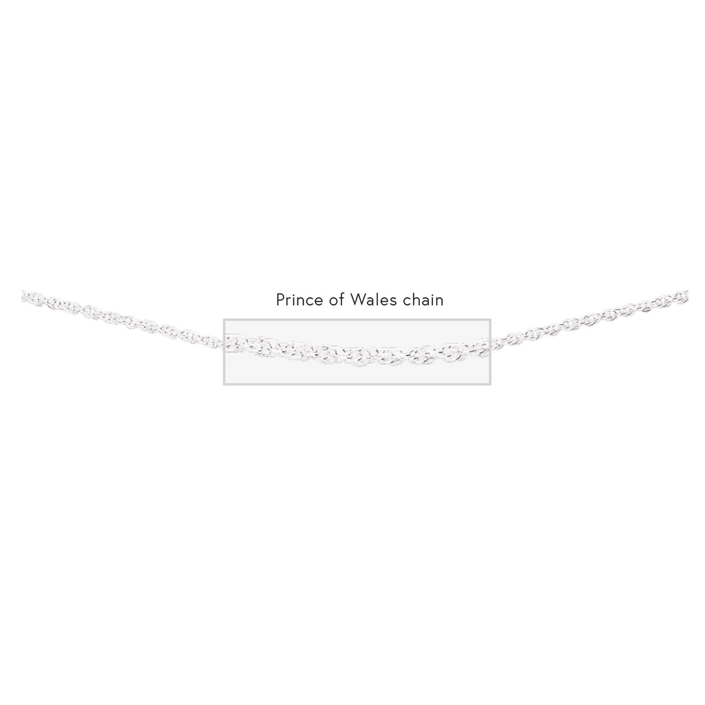 Gecko Jewellery Sterling Silver Prince of Wales Chain Necklace – 46cm