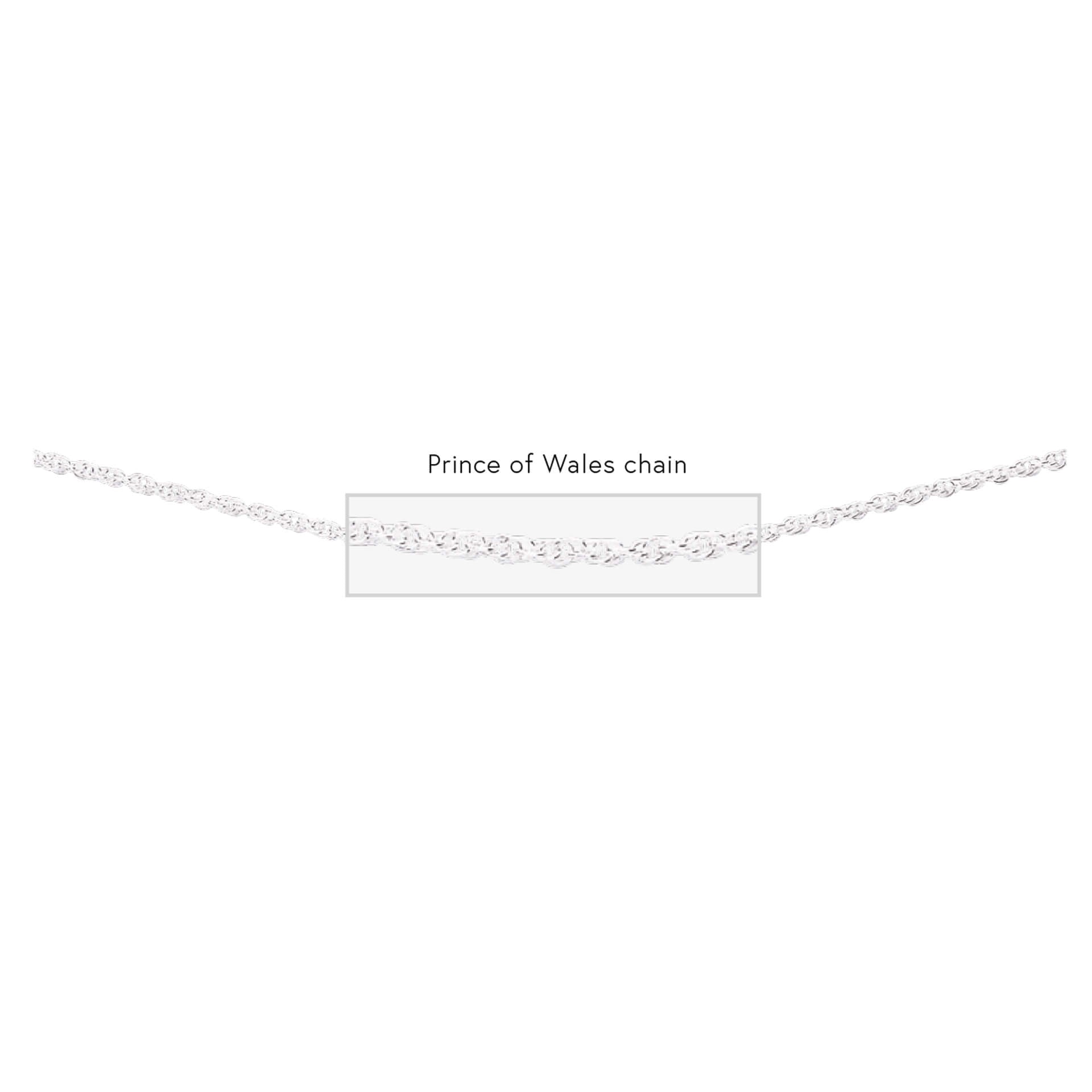 Gecko Jewellery Sterling Silver Prince of Wales Chain Necklace – 46cm