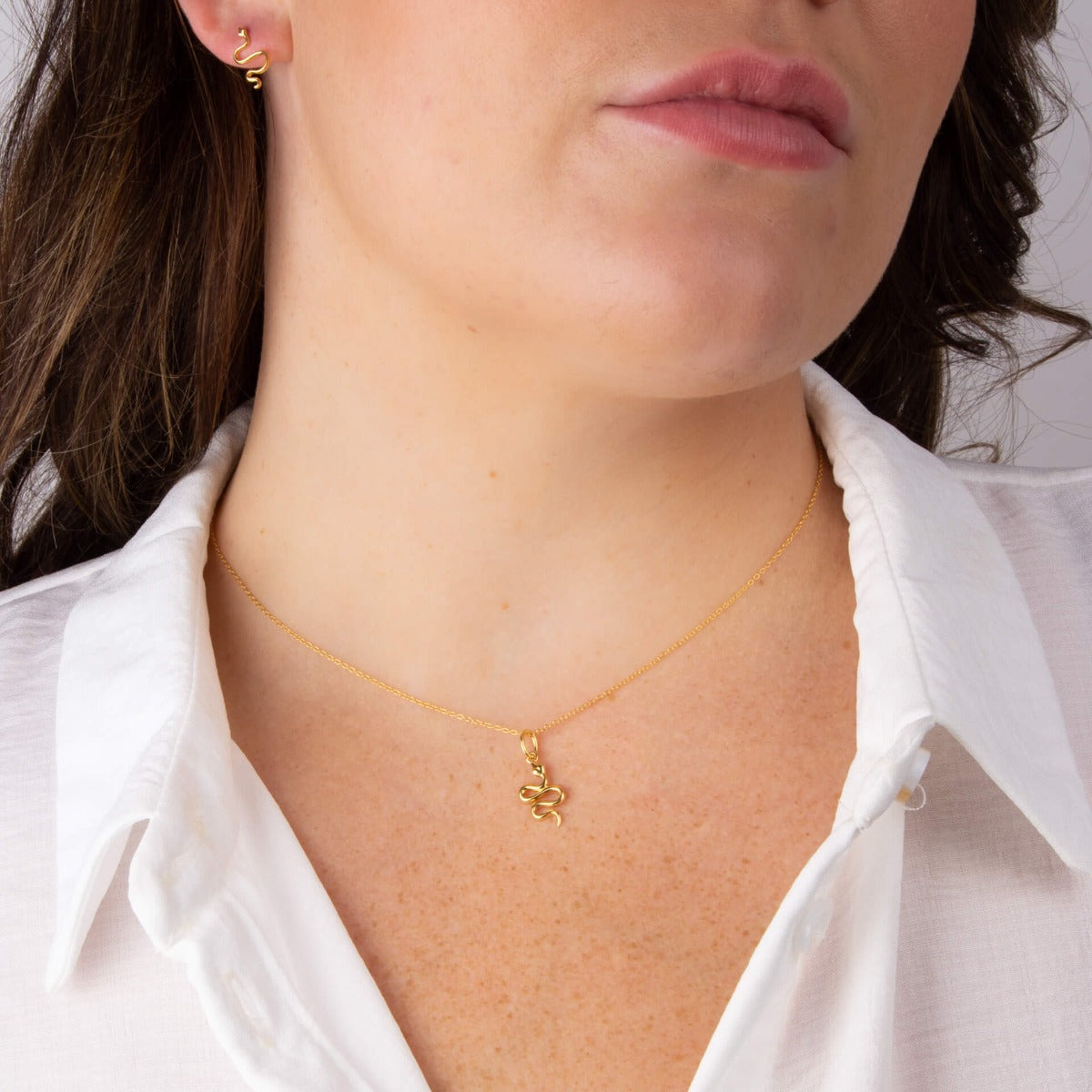 Snake Necklace in Recycled Sterling Silver by Gecko Jewellery Retail