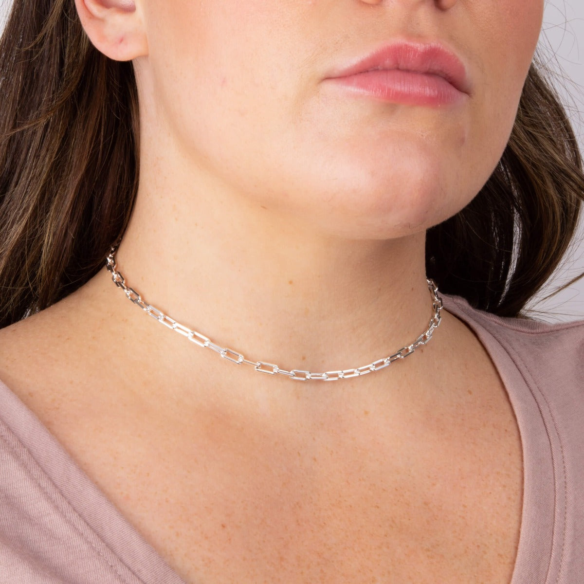 Gecko Jewellery Recycled Sterling Silver Open Link Charm Carrier Necklace