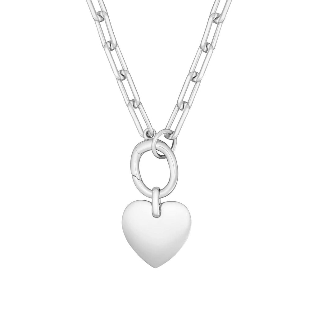 Gecko Jewellery Recycled Sterling Silver Open Link Charm Carrier Necklace
