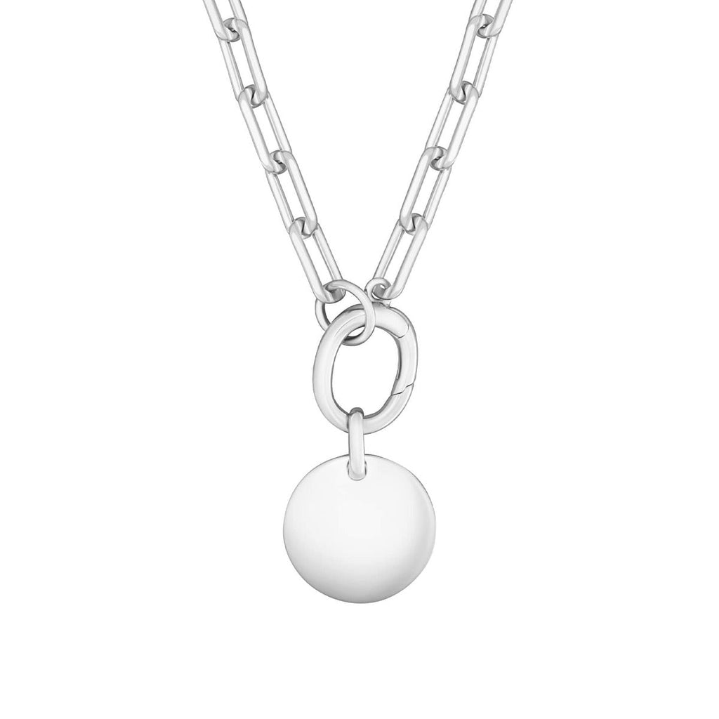 Gecko Jewellery Recycled Sterling Silver Open Link Charm Carrier Necklace