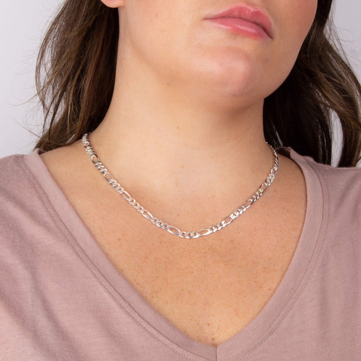 Gecko Jewellery Heavyweight Figaro Chain Necklace | 51cm Sterling Silver