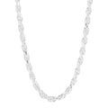 Gecko Jewellery Sterling Silver Diamond Cut Rope Chain Necklace – 51cm