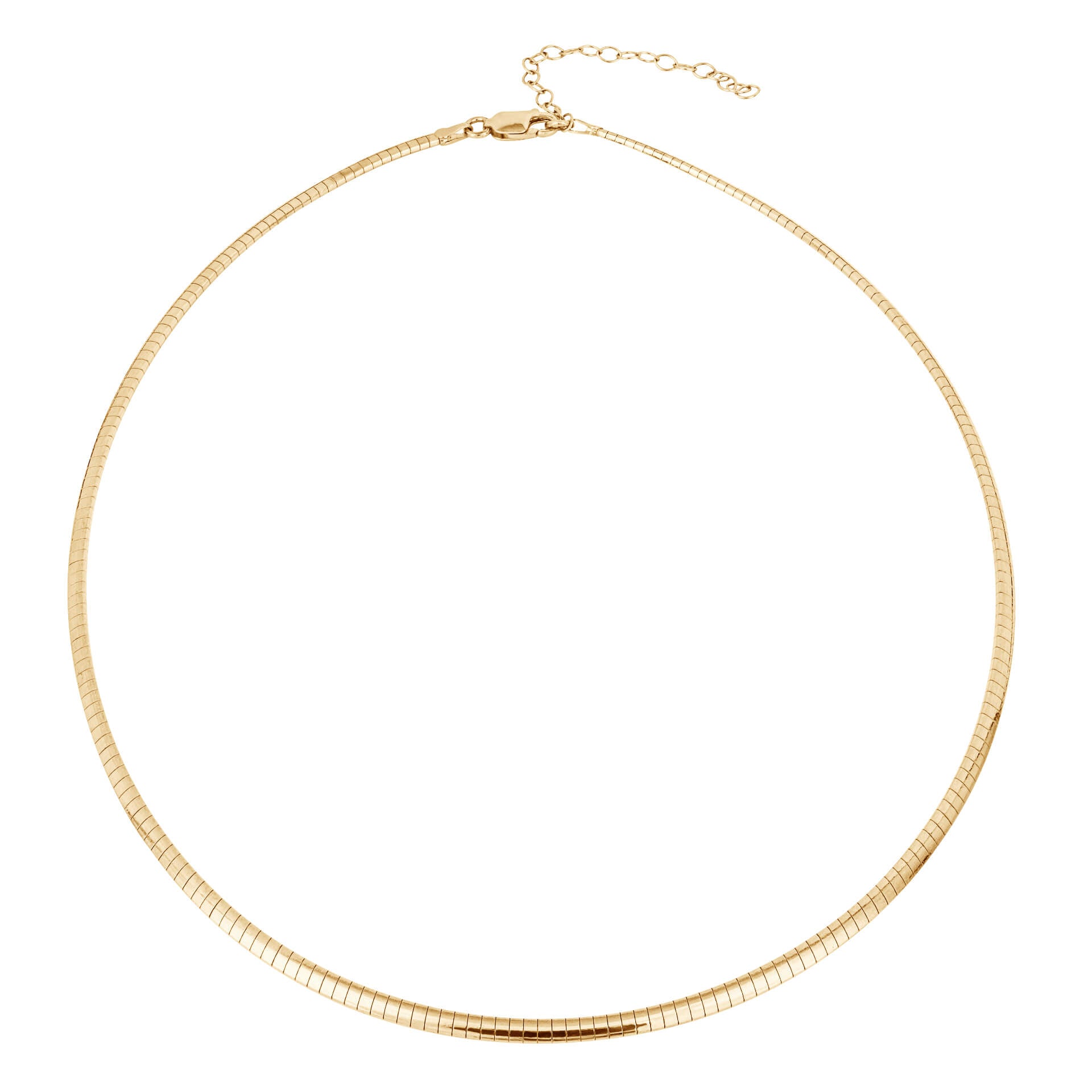 Gecko Jewellery Sterling Silver Omega Chain Necklace – 40cm-46cm