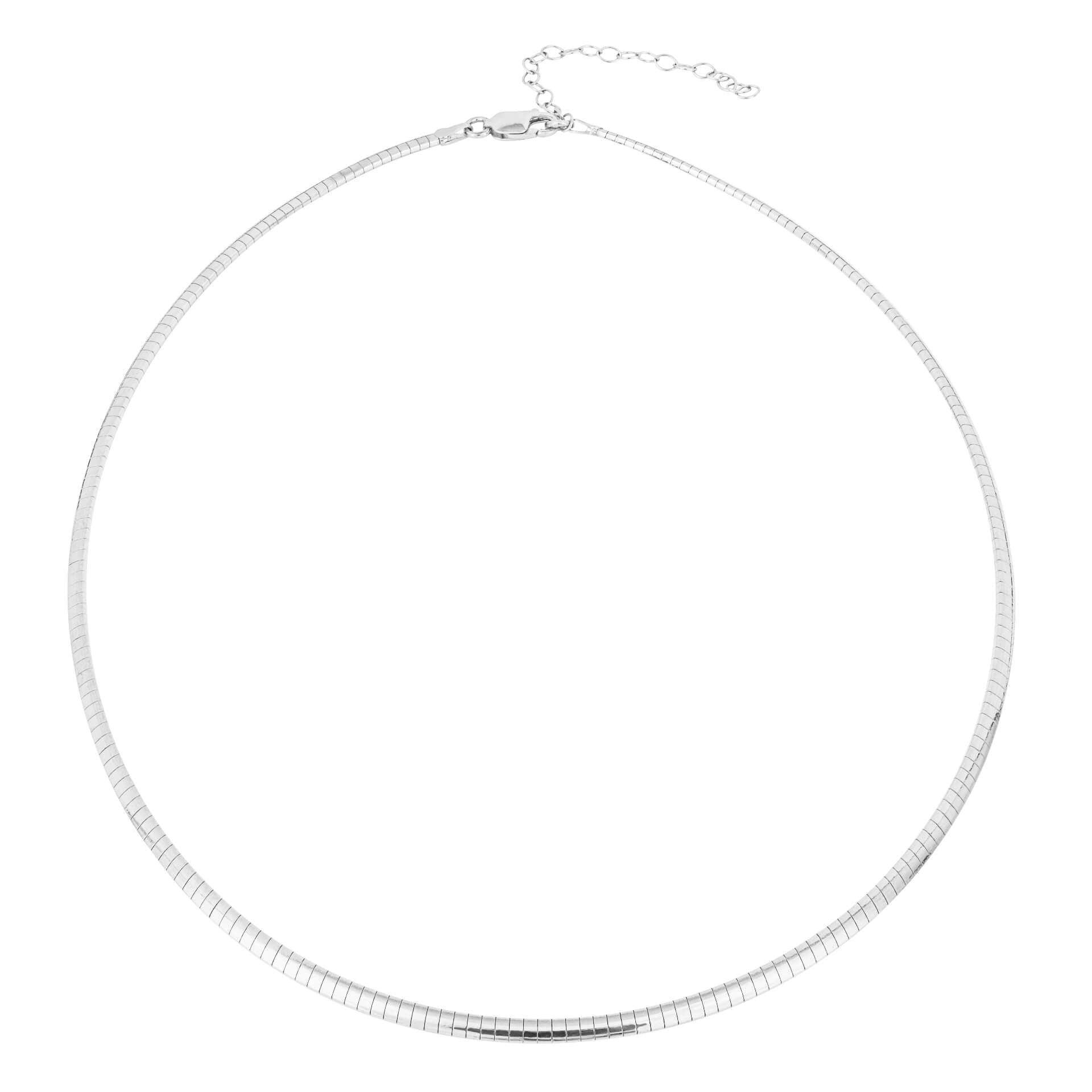 Gecko Jewellery Sterling Silver Omega Chain Necklace – 40cm-46cm