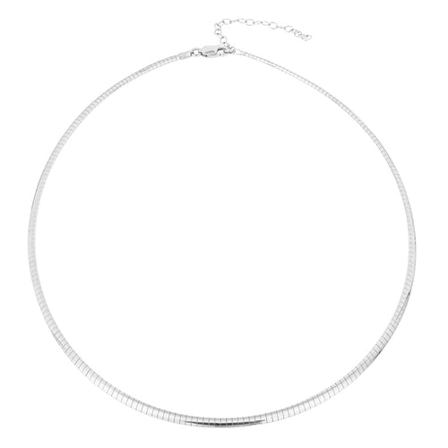 Gecko Jewellery Sterling Silver Omega Chain Necklace – 40cm-46cm