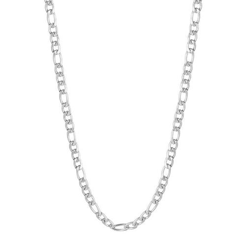 Gecko Jewellery Figaro Link Chain Necklace | Stainless Steel - 50cm