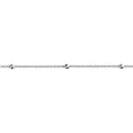 Gecko Jewellery Sterling Silver Fine Trace and Ball Chain – 41-46cm