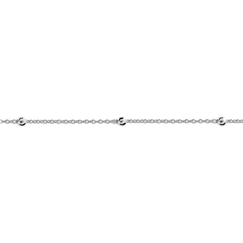 Gecko Jewellery Sterling Silver Fine Trace and Ball Chain – 41-46cm