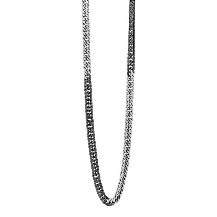 Gecko Jewellery Two Tone Foxtail Necklace – Stainless Steel Chain