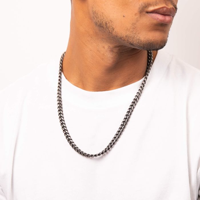 Gecko Jewellery Antique Plated Stainless Steel Necklace for Men