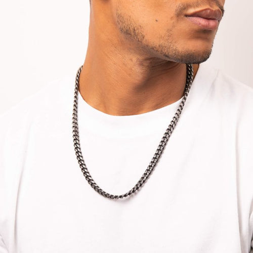 Gecko Jewellery Antique Plated Stainless Steel Necklace for Men