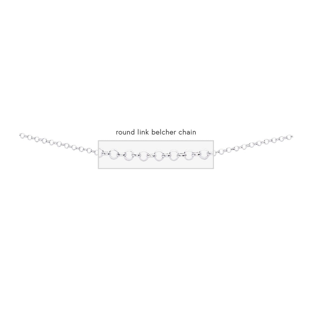 Gecko Jewellery Sterling Silver Round Belcher Chain with Bolt Ring