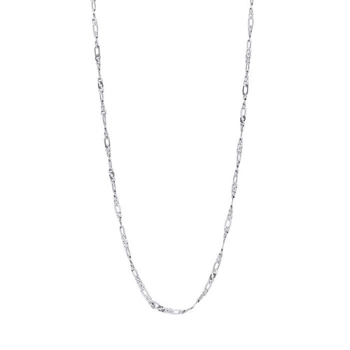 Gecko Jewellery Recycled Sterling Silver Twisted Figaro Chain - 61cm