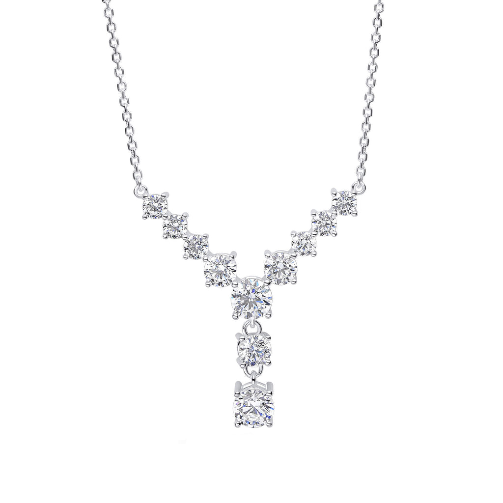 Gecko Jewellery Gradient Lariat Necklace in Recycled Sterling Silver